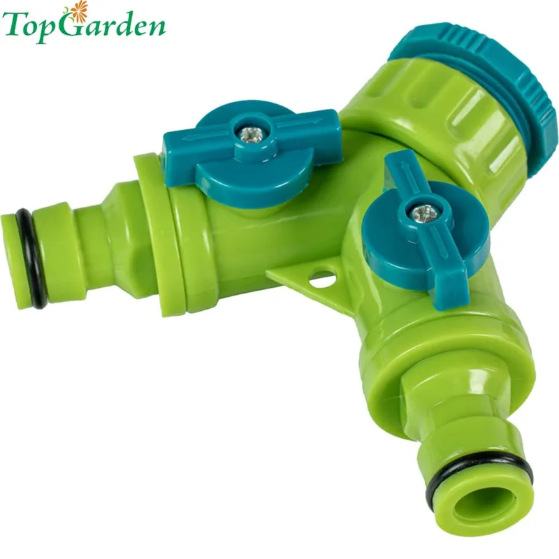 Двоен разклонител за кран със стоп кранчета Top Garden