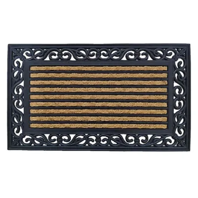 Изтривалка кокос и гума RIBBED, панамска плетка, 45x75 см
