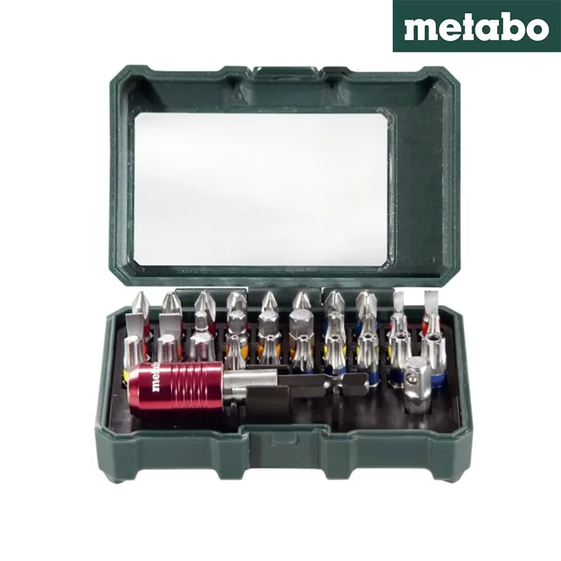 Комплект битове с адаптор Metabo, 32 части, цветен код