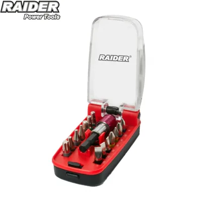 Накрайници с магнитен държач Raider, 1/4 цол, 15 части