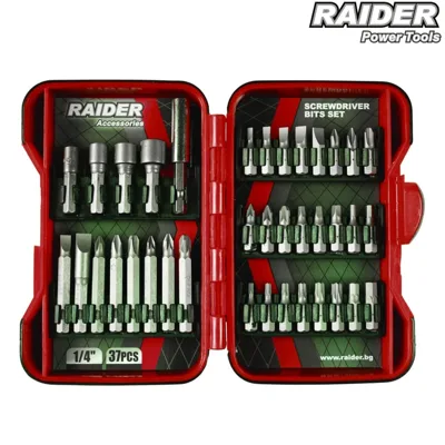Накрайници 1/4 37 бр. к-т RAIDER