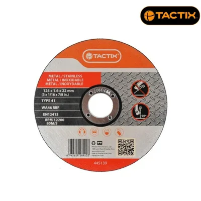 Диск за рязане на неръждаема стомана Tactix, 125 мм
