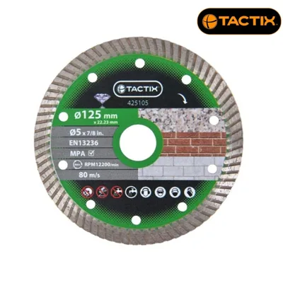 Диамантен диск Tactix Turbo, 125 x 22,24 мм