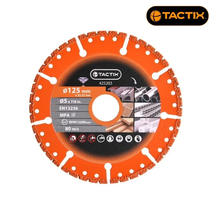 Диамантен диск Tactix универсален, 125 x 22,23 мм