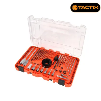 Комплект свредла и битове TACTIX, 90 части