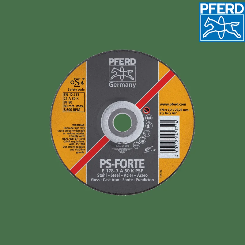 Диск за шлайфане PFERD E 115-7 A30 PPS Forte, 115 мм
