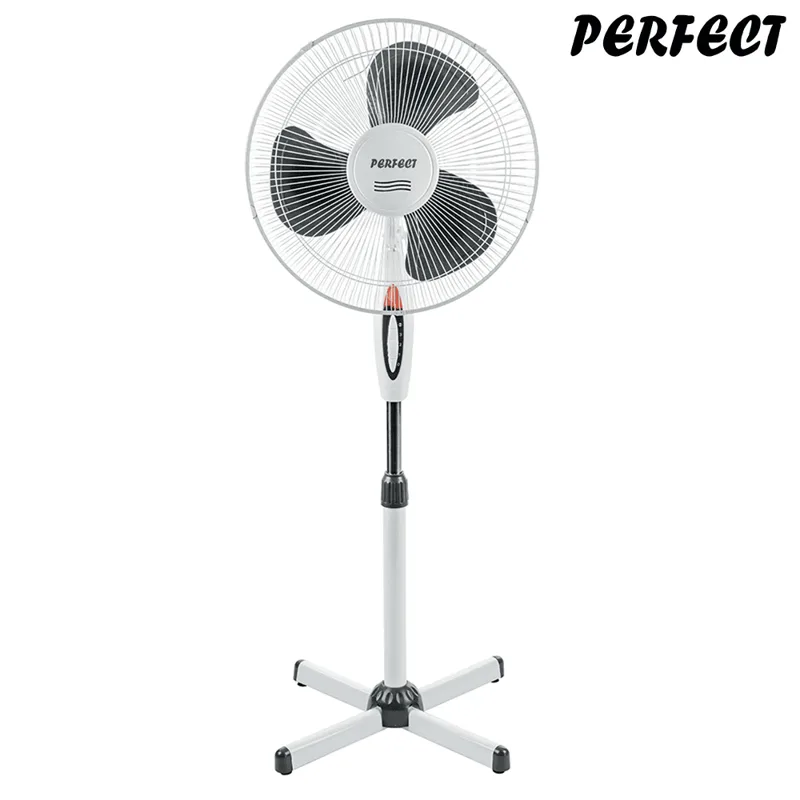 Вентилатор на стойка Perfect FM-3212, бяло-сив, 40 W
