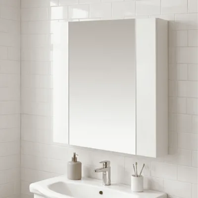 Огледален PVC шкаф за баня 55 x 70 x 13 см, бял Inter Ceramic