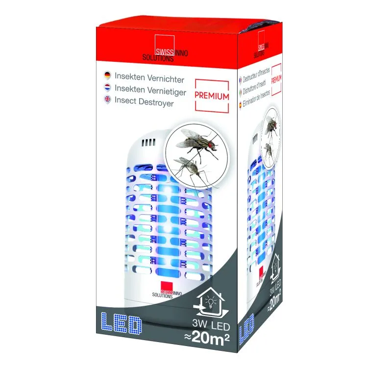 Инсектицидна лампа 3W LED с тава, до 20 кв.м