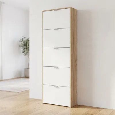 Шкаф за обувки EKO308 с плавно затваряне, 60x25x165 см