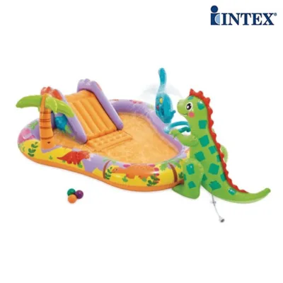 Надуваем воден център Intex 56139NP Dino Park