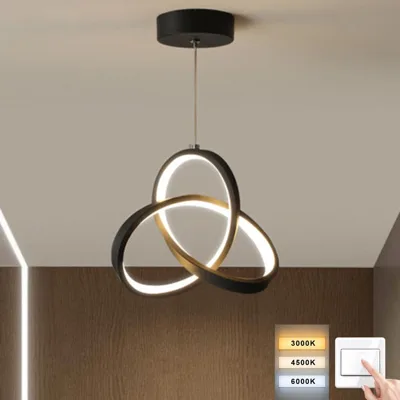LED полилей 24 W с двуцветна светлина, 25x25 см, черен